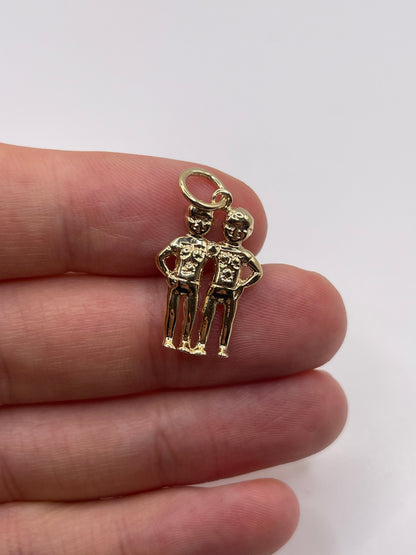9ct gold Gemini pendant