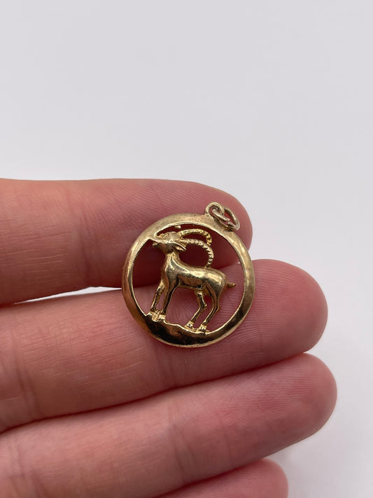 9ct gold Capricorn pendant