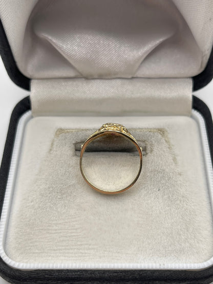 9ct gold pink topaz ring