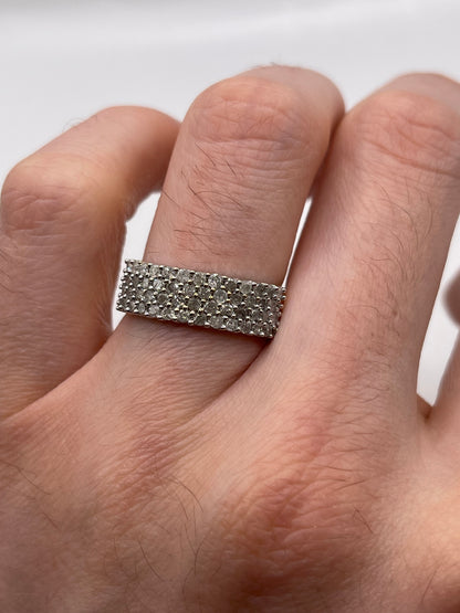 9ct gold diamond cluster ring