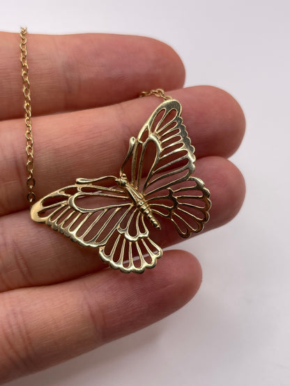 9ct gold butterfly necklace