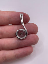 Load image into Gallery viewer, Glenn Lehrer 9ct white gold topaz and diamond pendant
