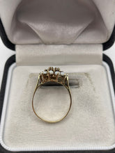 Load image into Gallery viewer, 9ct gold opal and garnet ring

