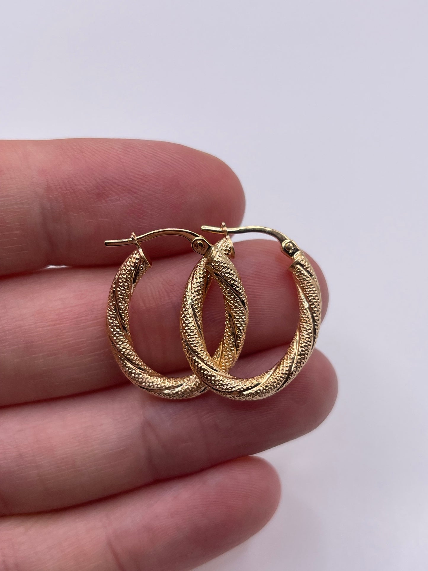 9ct gold creole earrings