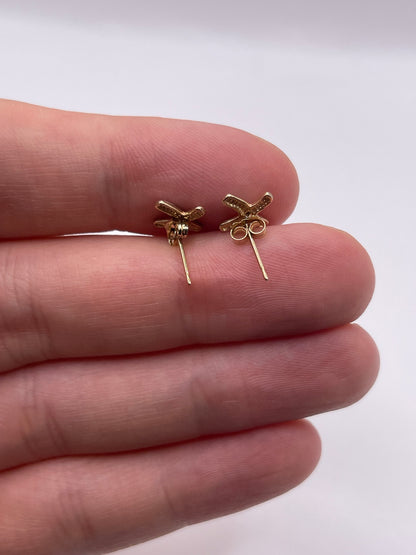 9ct gold diamond earrings