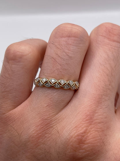 9ct gold diamond cluster ring
