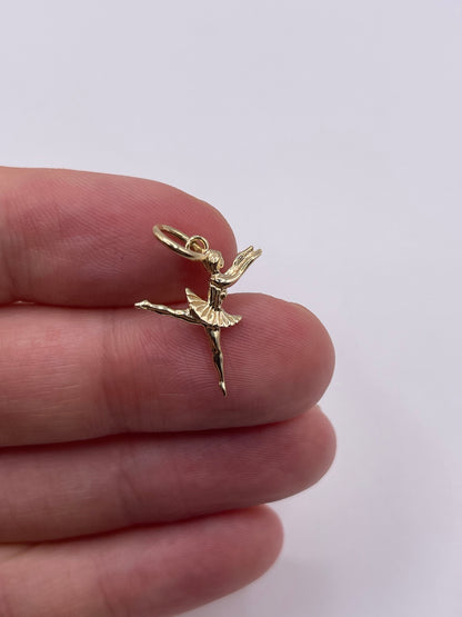 9ct gold ballerina charm