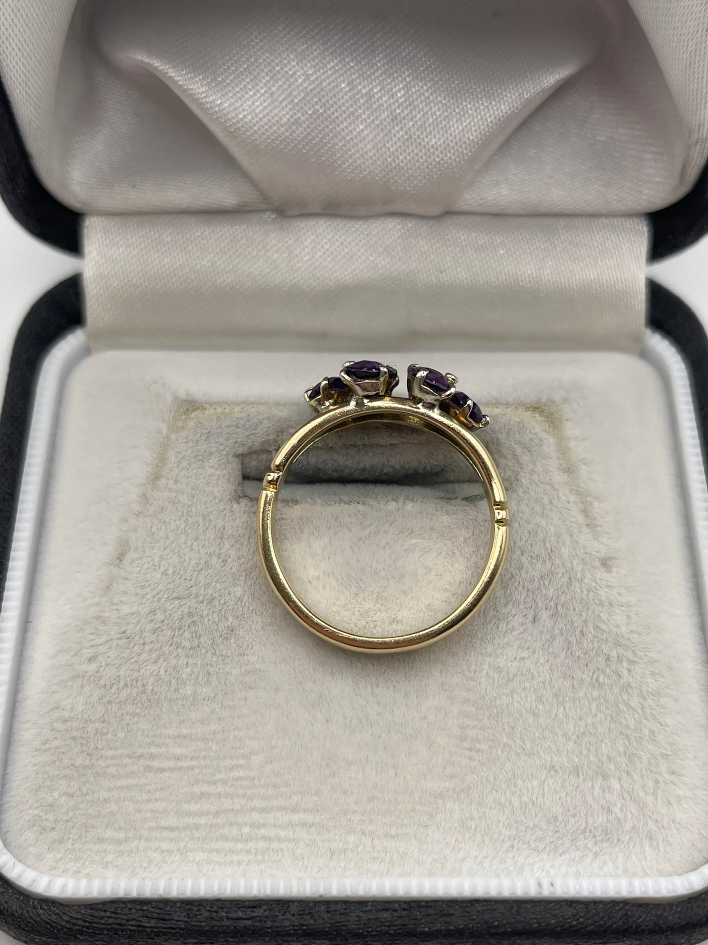 9ct gold amethyst ring
