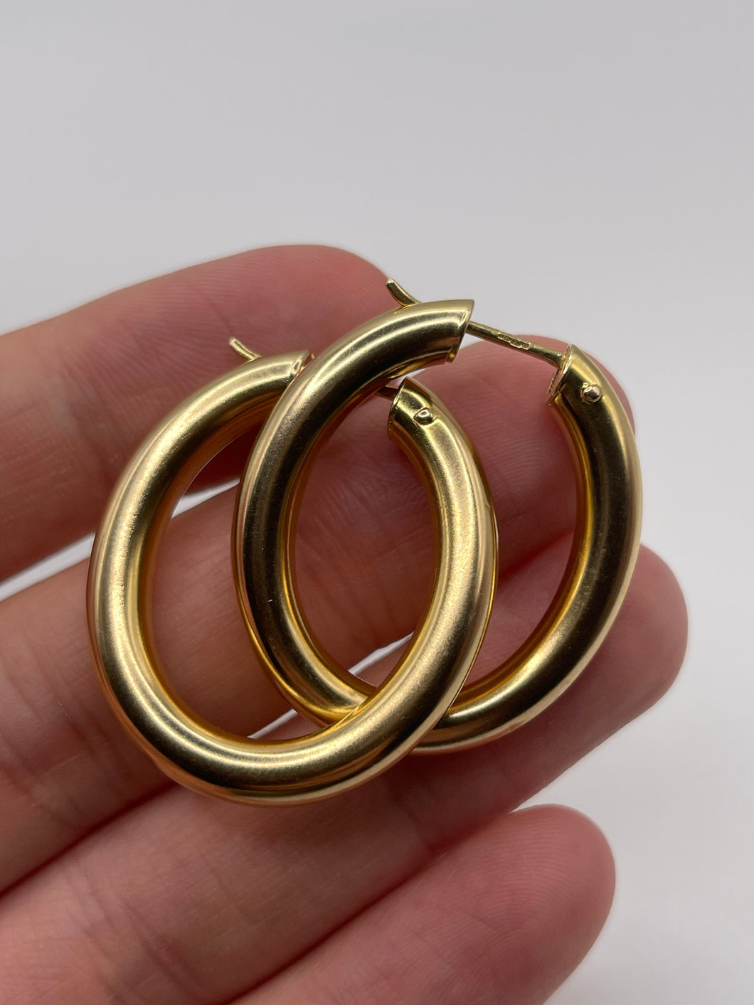 9ct gold creole earrings