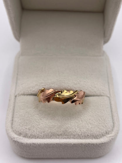 Clogau 9ct two tone gold band