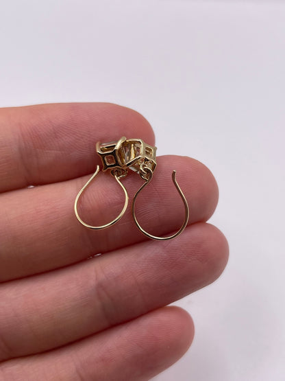 9ct gold quartz earrings