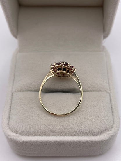 9ct gold opal triplet and ruby ring