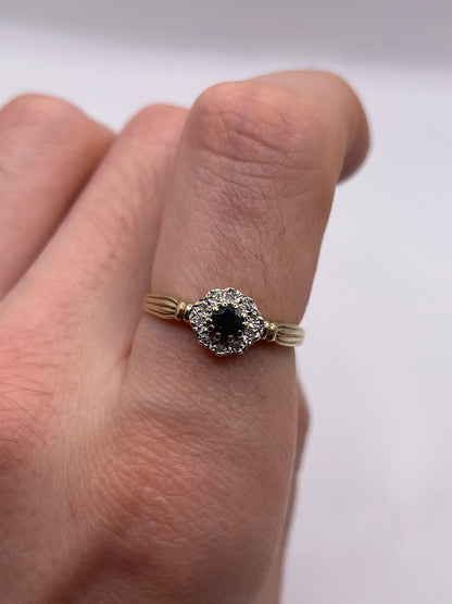 9ct gold sapphire and diamond ring