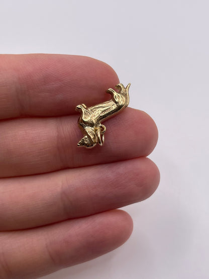 9ct gold dachshund charm