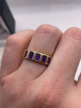 Load image into Gallery viewer, 18ct gold amethyst and diamond ring
