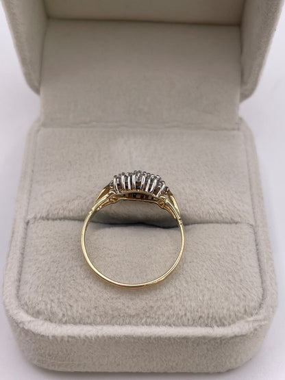9ct gold sapphire and diamond ring