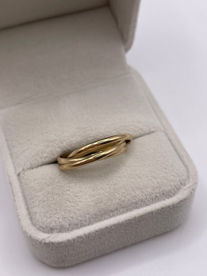 9ct gold tri band