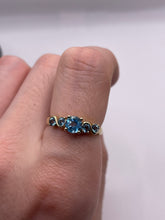 Load image into Gallery viewer, 9ct gold blue topaz ring
