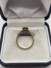 Load image into Gallery viewer, 9ct gold garnet and diamond ring
