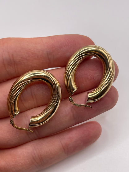 9ct gold creole earrings