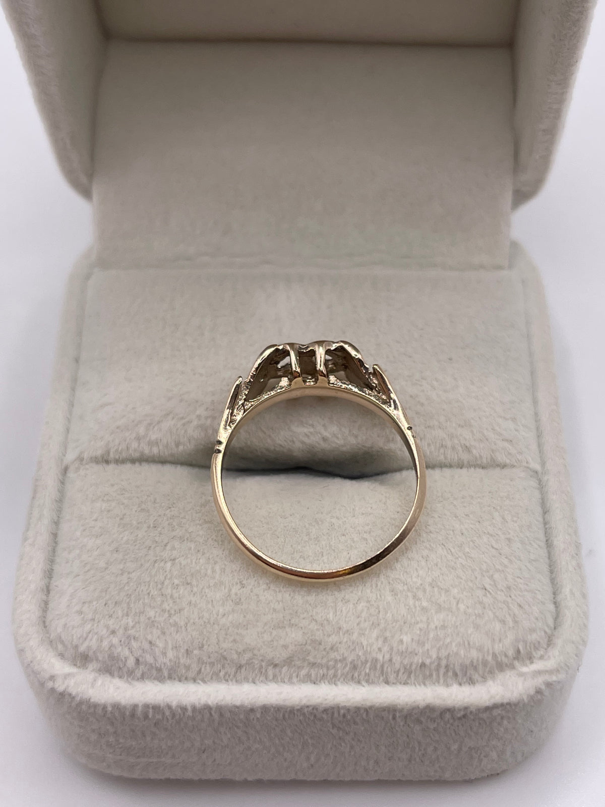 9ct gold double heart ring