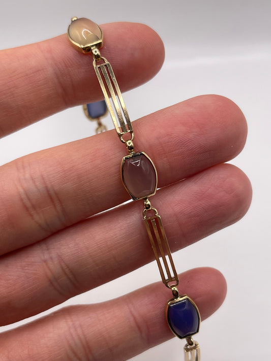 9ct gold chalcedony bracelet