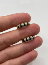 Load image into Gallery viewer, 18ct gold sapphire and diamond earrings
