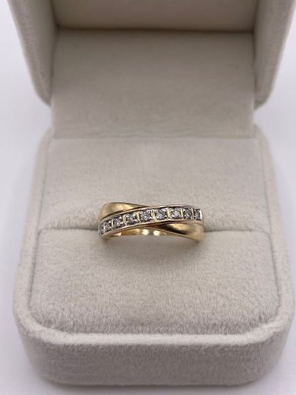 9ct gold diamond ring
