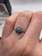 Load image into Gallery viewer, 9ct white gold alexandrite cluster ring
