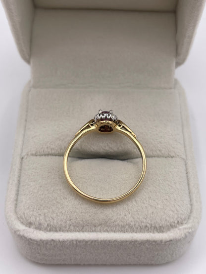 9ct gold ruby and diamond ring
