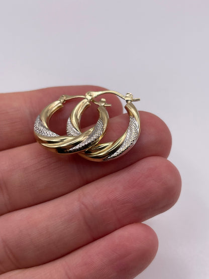 9ct gold creole earrings