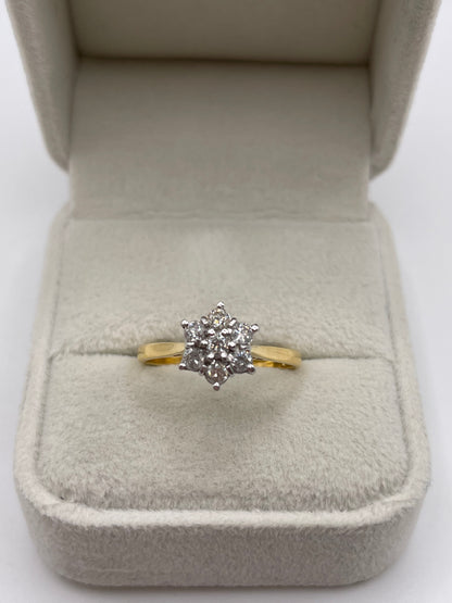 18ct gold 50 point diamond ring