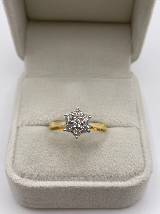 18ct gold 50 point diamond ring