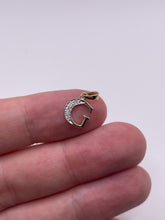 Load image into Gallery viewer, 9ct gold diamond initial G charm
