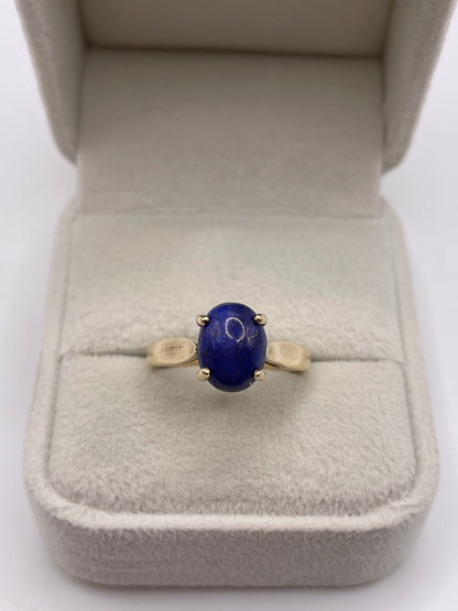 9ct gold lapis lazuli ring
