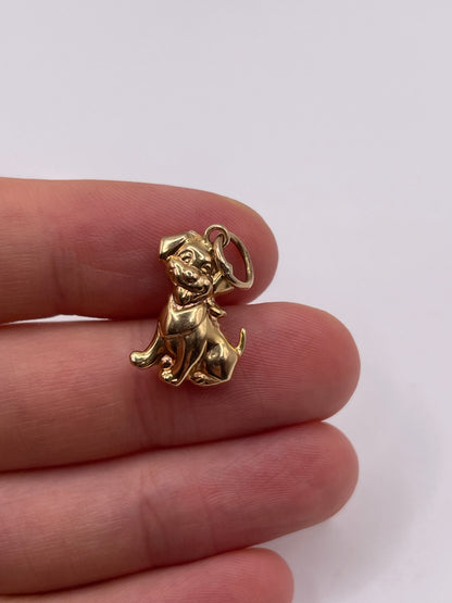 9ct gold dog charm