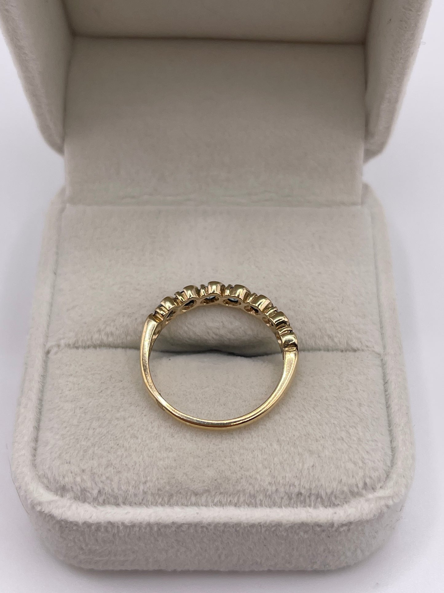 9ct gold blue topaz ring
