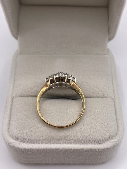 9ct gold ruby and diamond ring