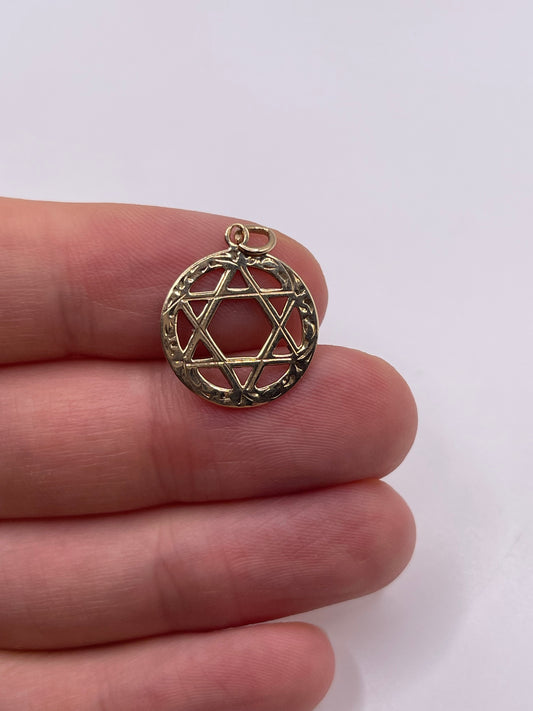 9ct gold Star of David charm