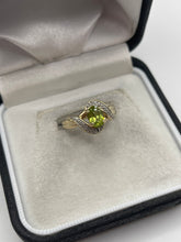 Load image into Gallery viewer, 9ct gold peridot and diamond ring
