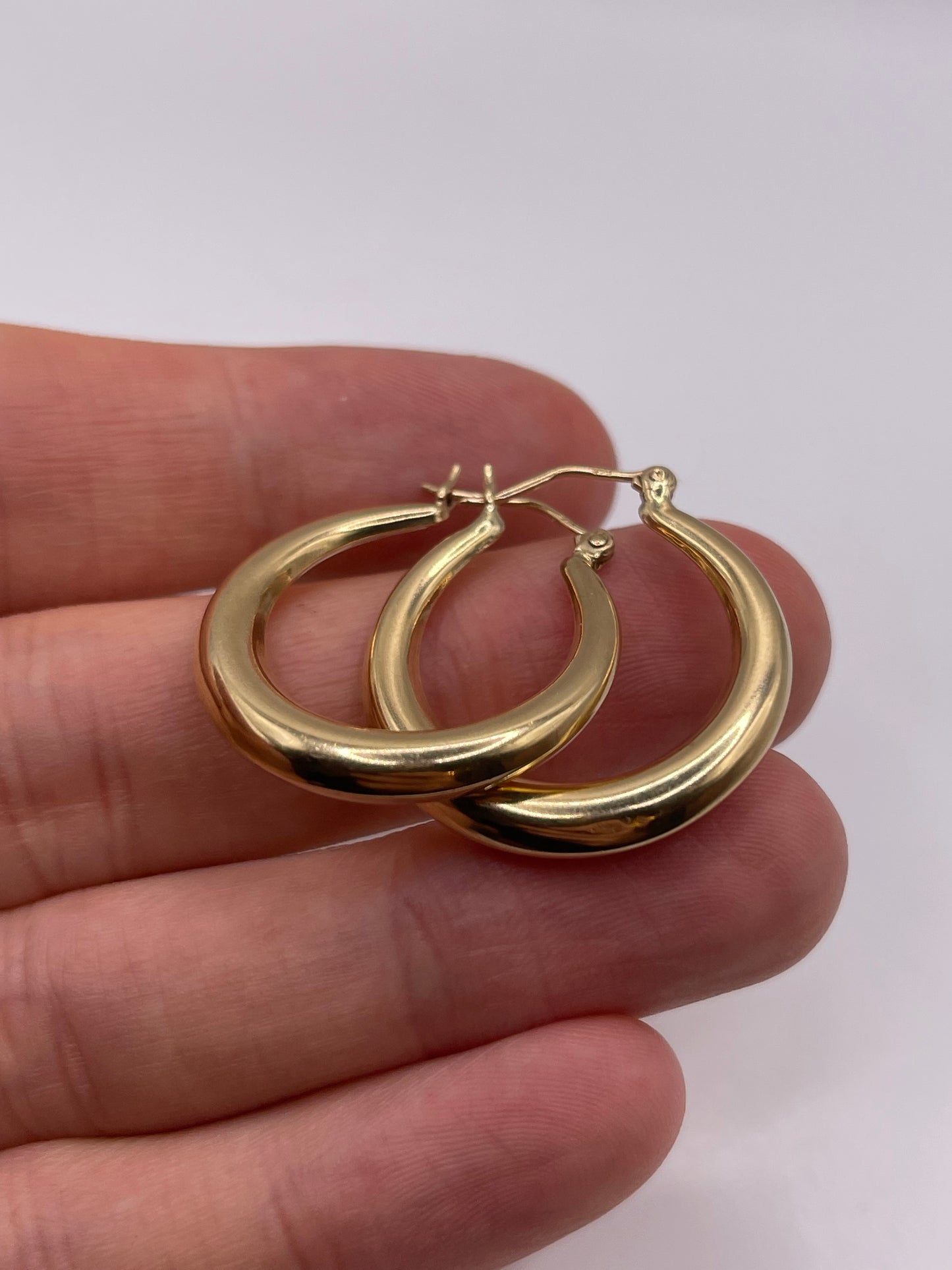 9ct gold creole earrings