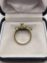 Load image into Gallery viewer, 9ct gold blue topaz and diamond ring
