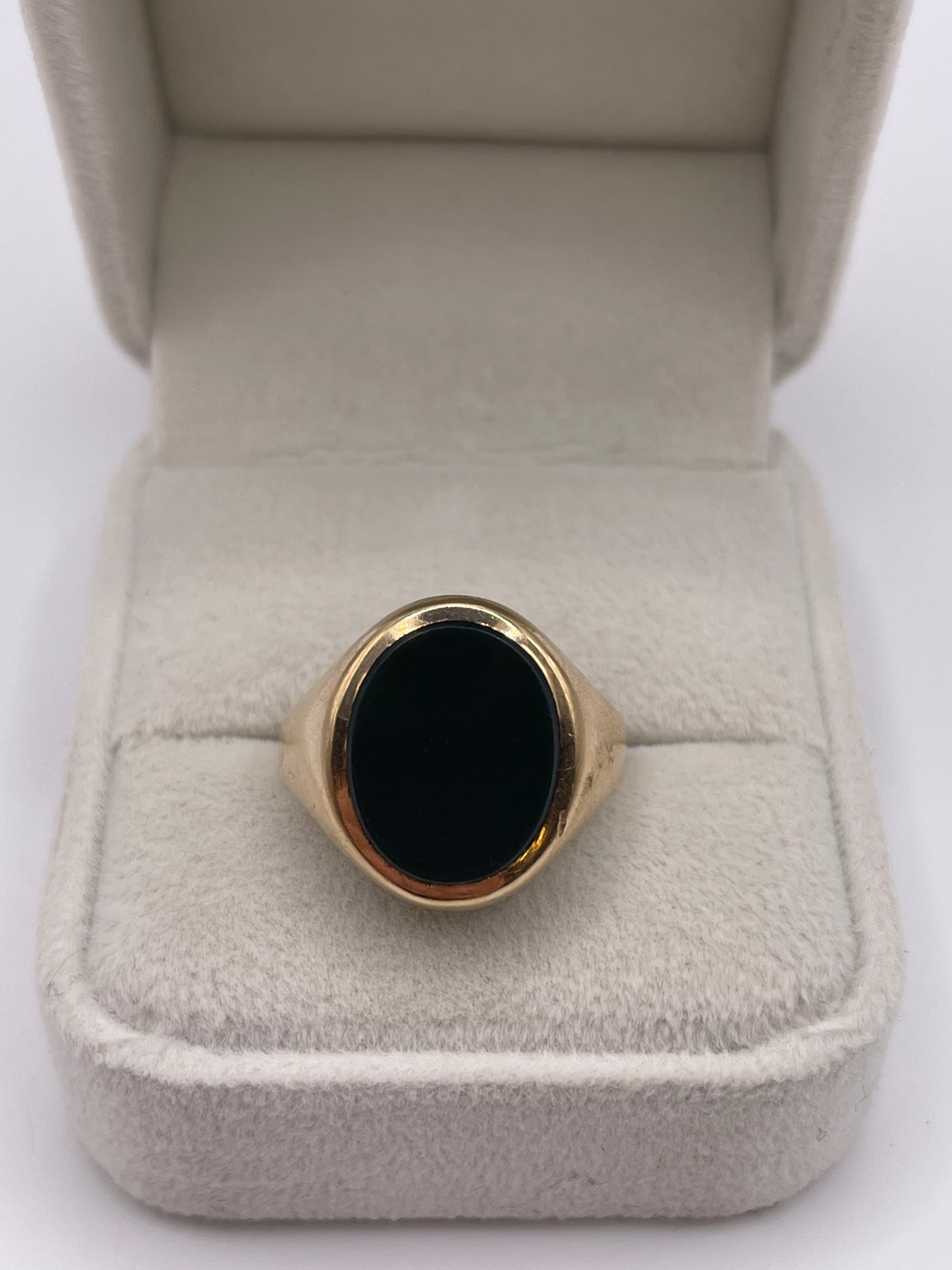 9ct gold bloodstone signet ring
