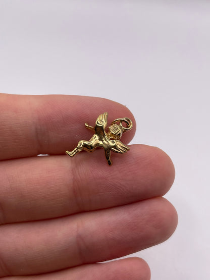9ct gold cherub charm