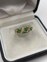 Load image into Gallery viewer, 18ct gold emerald and diamond ring
