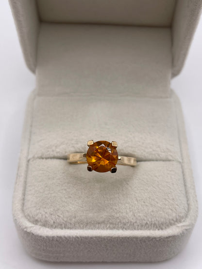 9ct gold citrine paste ring