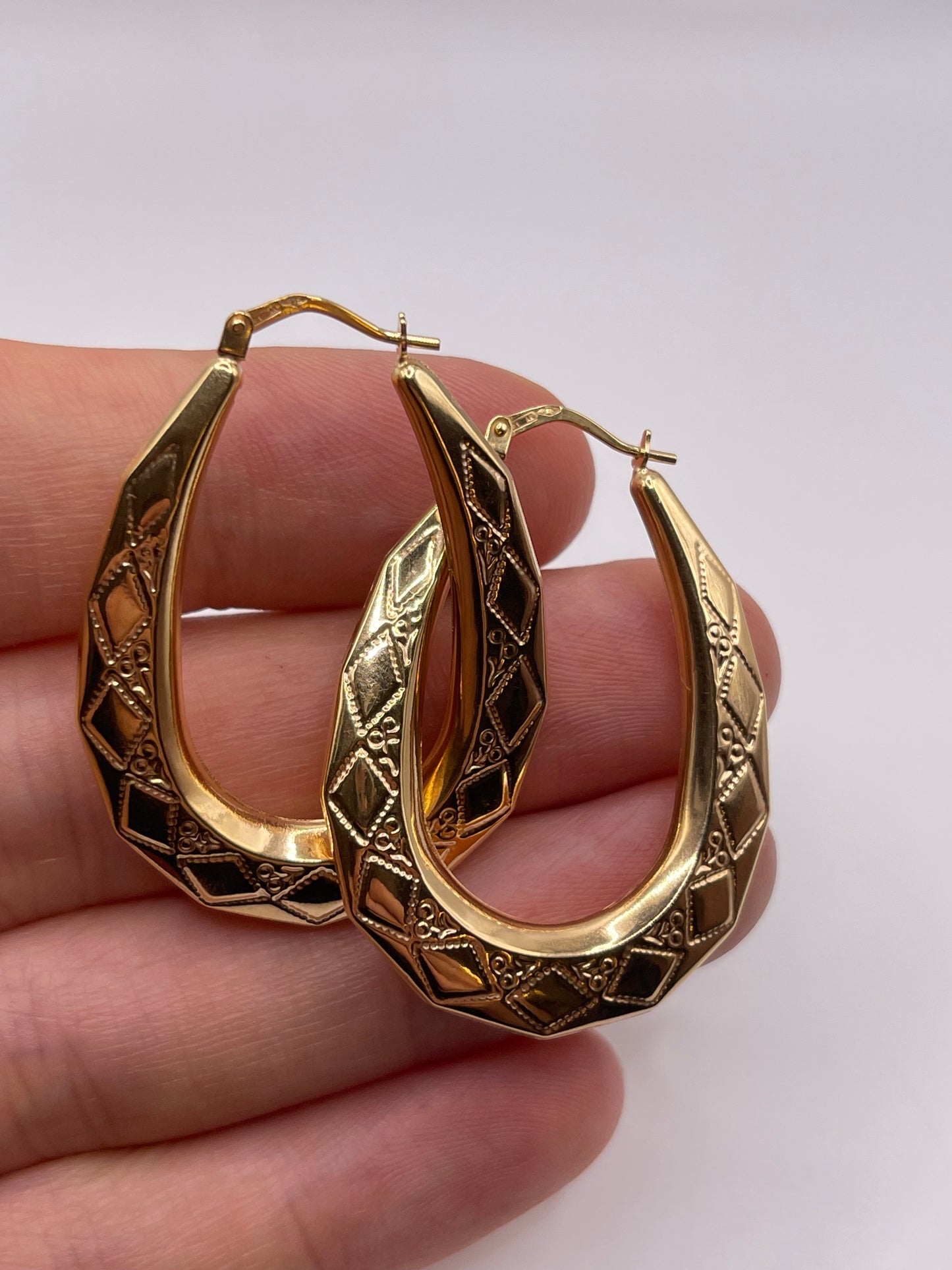 9ct gold creole earrings