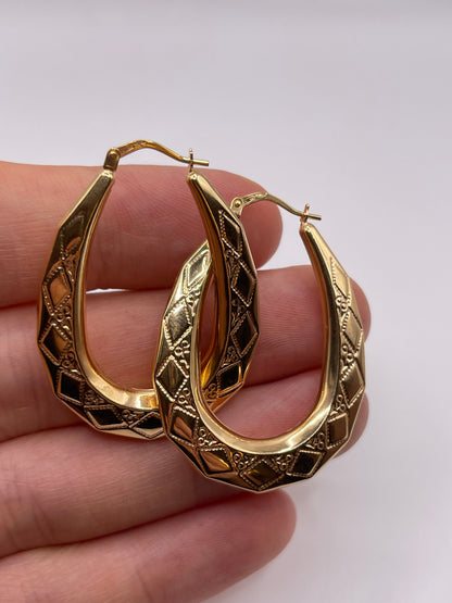 9ct gold creole earrings