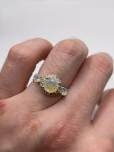 Load image into Gallery viewer, Silver opal and topaz ring
