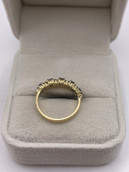 14ct gold tanzanite and diamond ring
